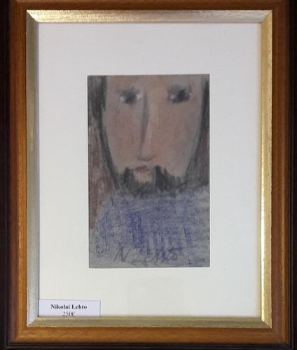 Nikolai Lehto "Mies"-pastellimaalaus 45x37 cm, 250€ n013 