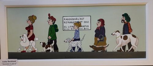 Anita Backlund "Jännittävä päivä" 25x56cm, 940€ n014 